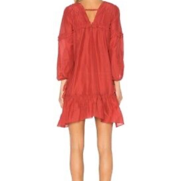 Derek Lam 10 Crosby Lane boho mini dress red tassels size 8 - Picture 2 of 11